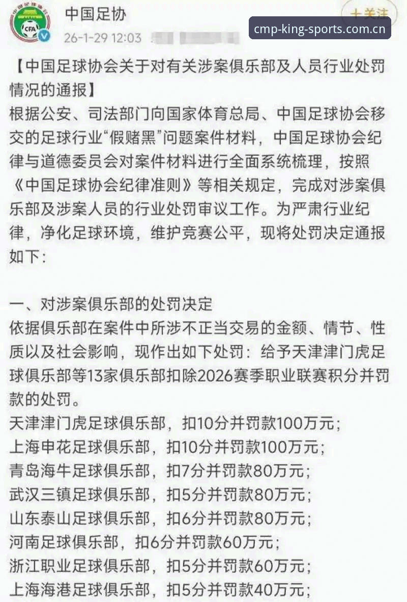 中国足协第三批禁足名单详解：65人受罚背后的足球生态反思